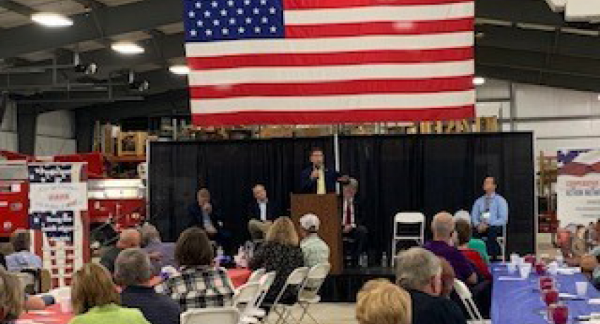 State Representatives Craig Riedel speaking during Midwest Electric ACRE Appreciation Breakfast