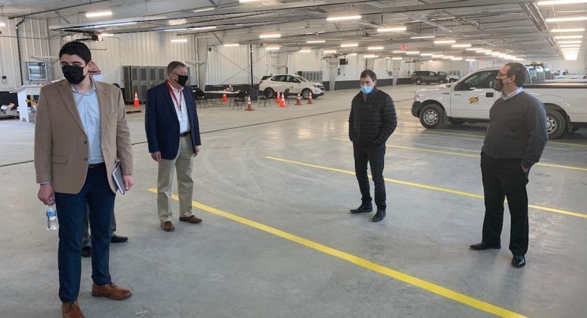 U.S. Representative Troy Balderson (R-Zanesville) visits South Central Power's new Lancaster office.