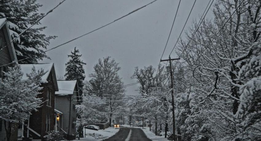 Snow and ice blanket Marietta, Ohio