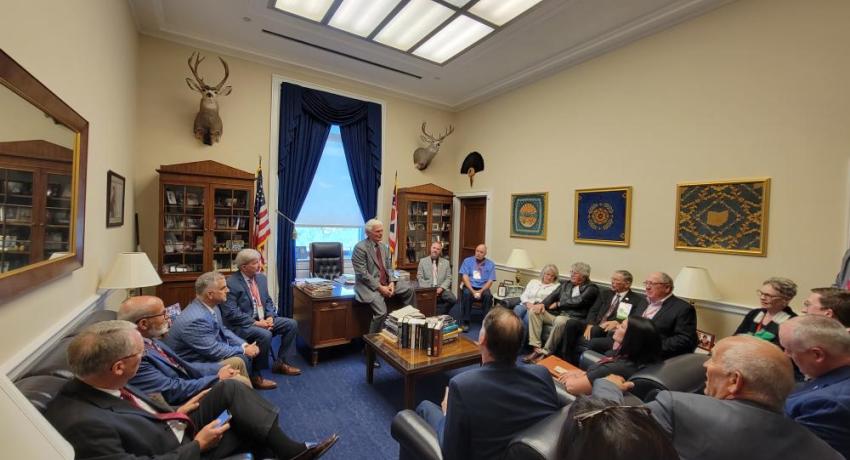 Representatives meeting with an elected official