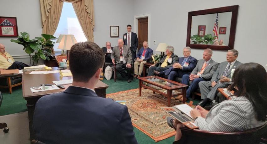 Representatives meeting with an elected official