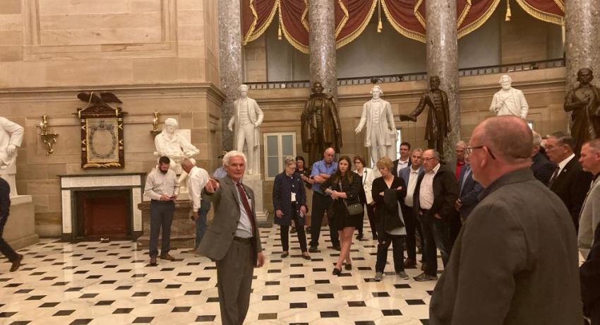 Representatives during their private tour of the U.S. Capitol Building with Rep. Bob Latta