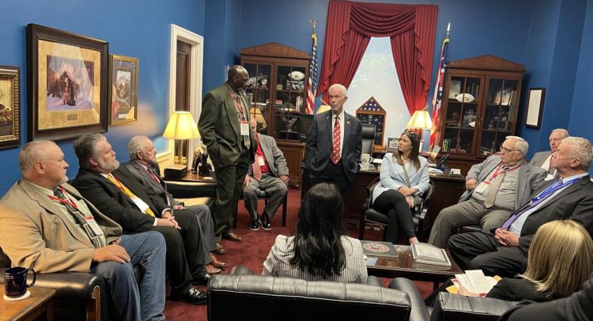 Representatives meeting with an elected official