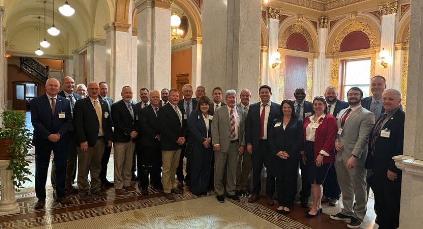 Ohio electric cooperative leaders at the State Capitol